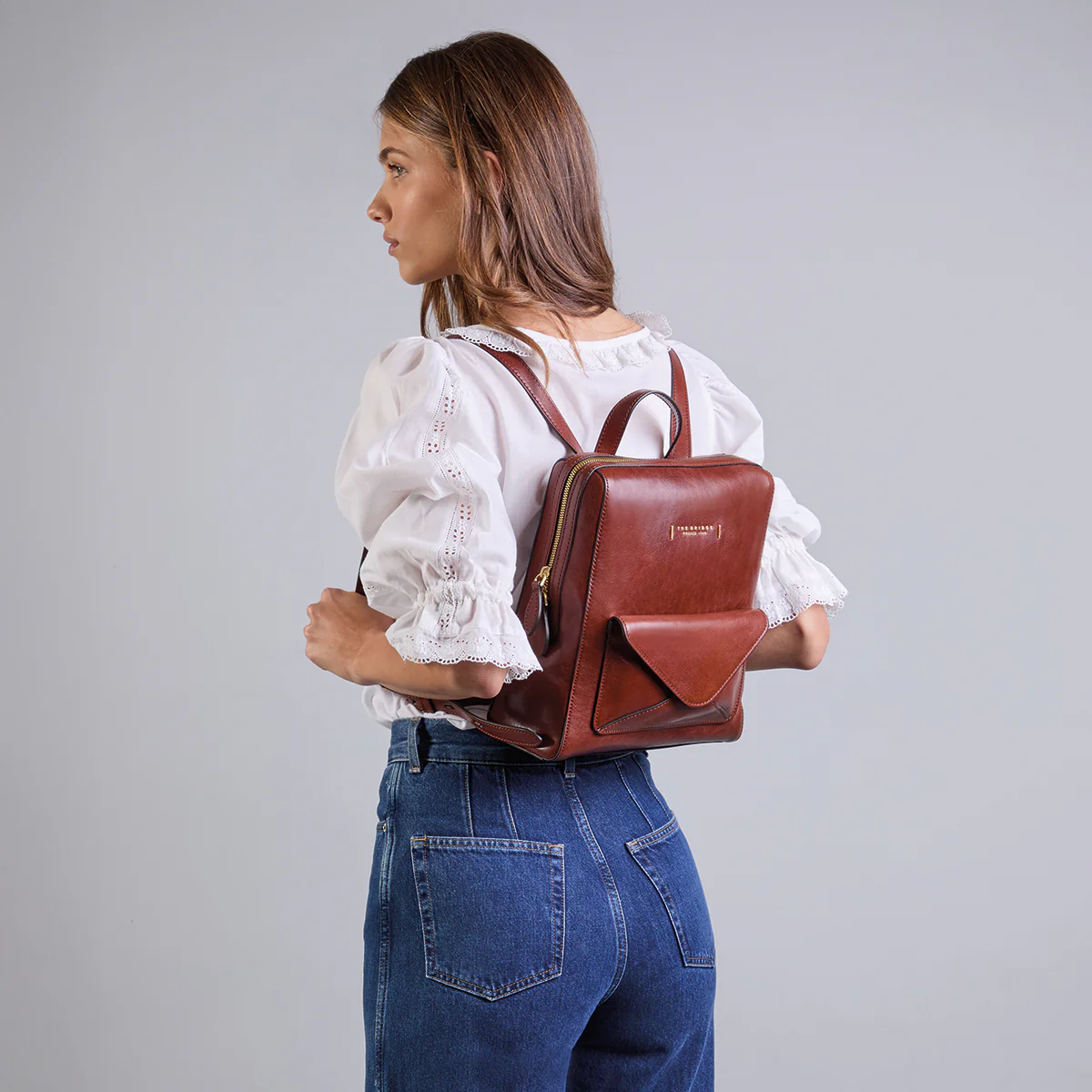Zaino donna in pelle con tasca frontale - Image 6
