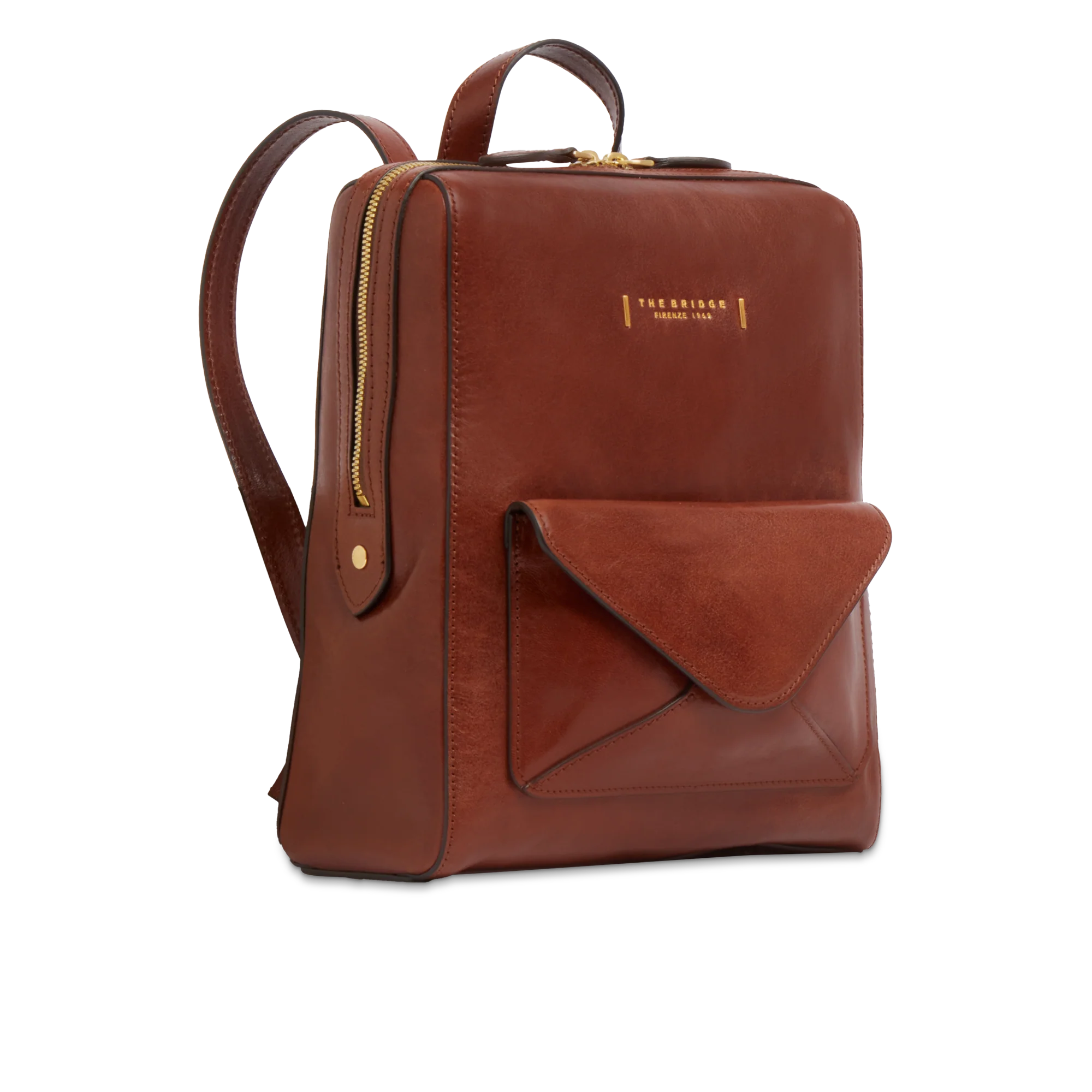 Zaino donna in pelle con tasca frontale - Image 2