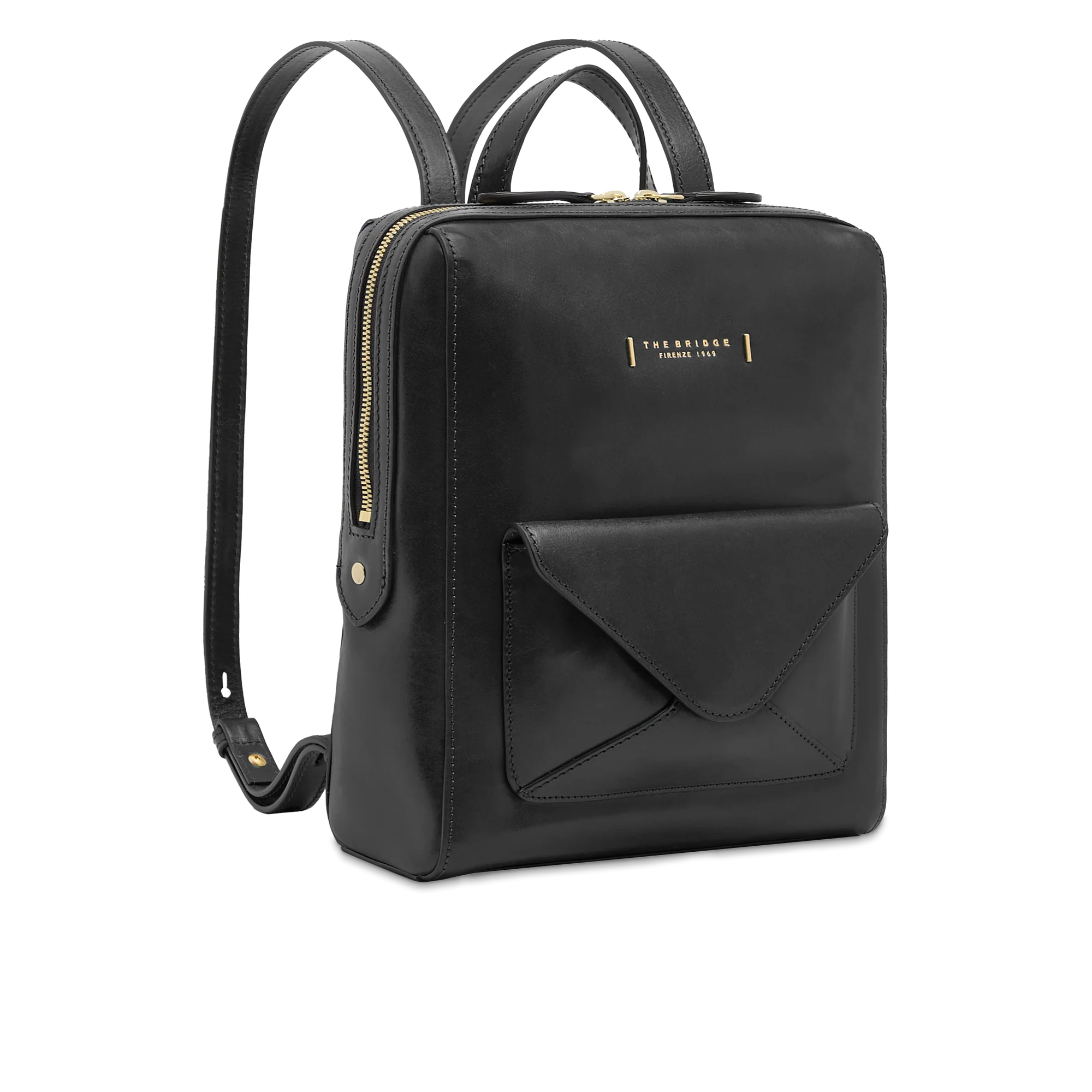 Zaino donna in pelle con tasca frontale - Image 2