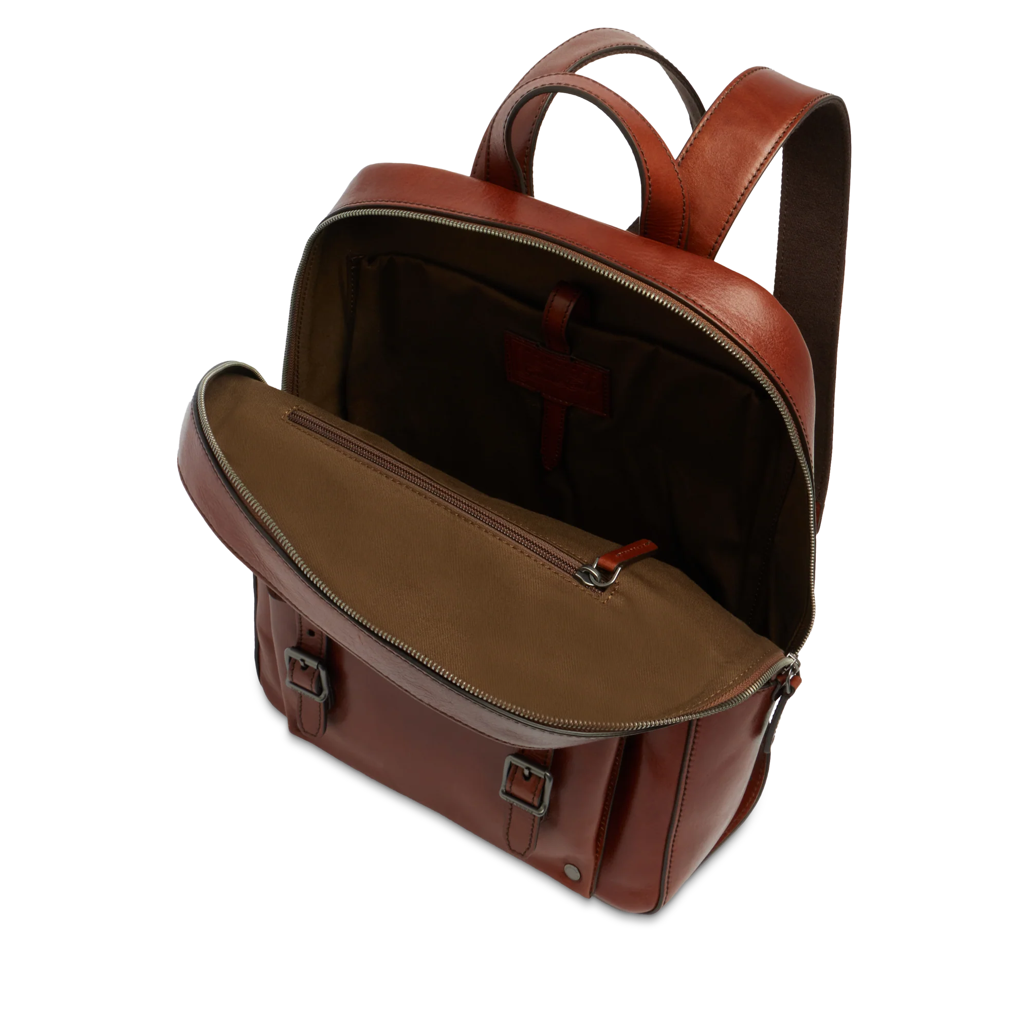 Zaino in pelle porta pc uomo una zip - Image 4