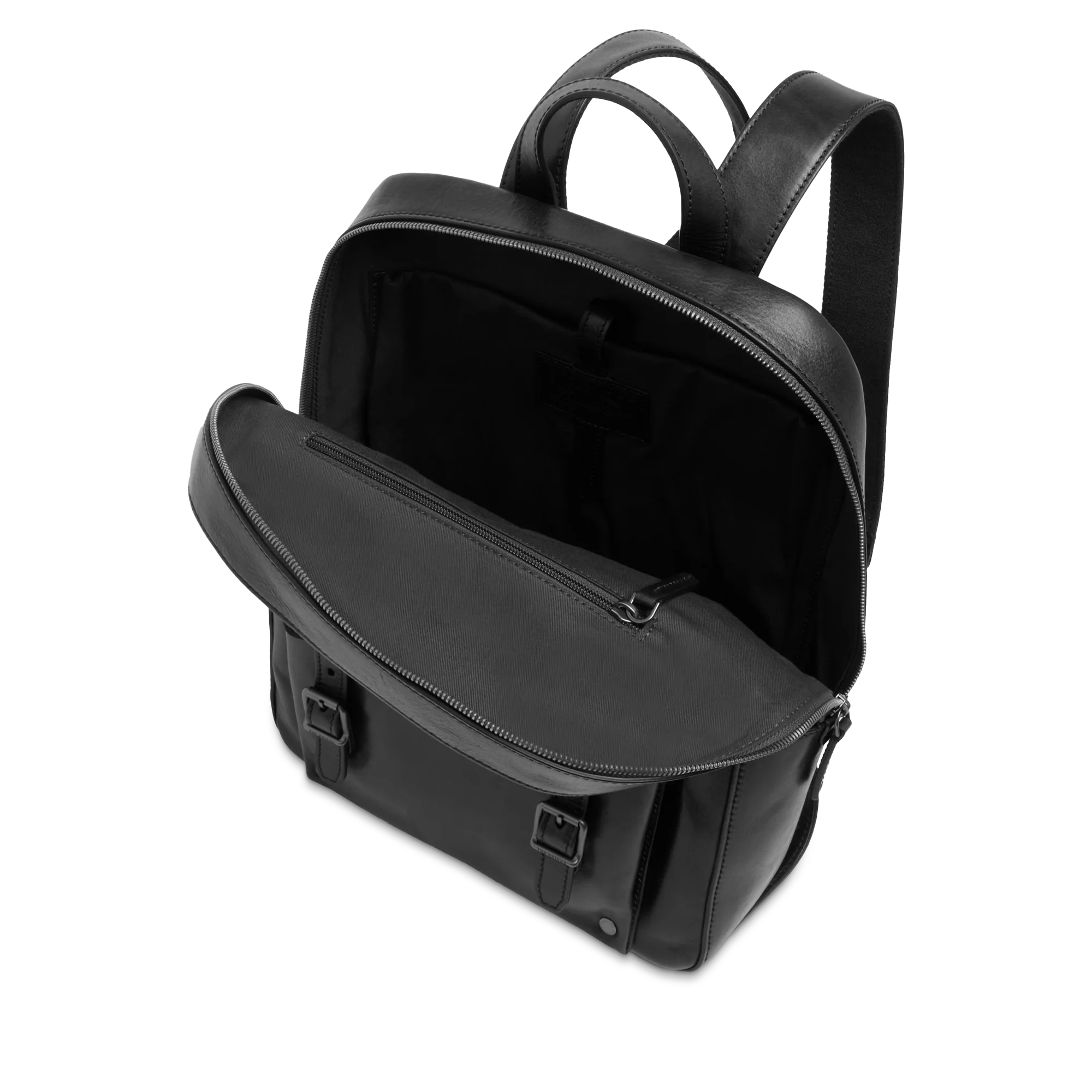 Zaino in pelle porta pc uomo una zip - Image 4