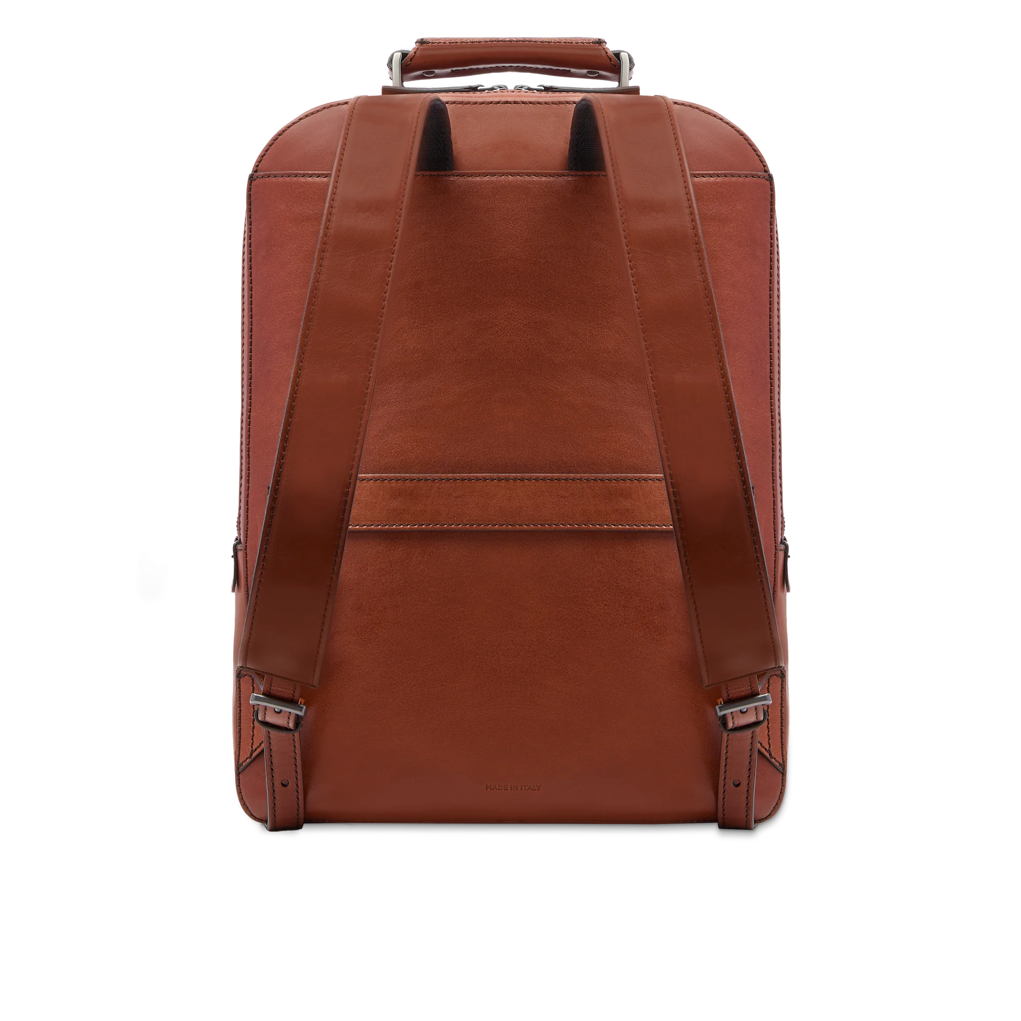 Zaino in pelle porta pc uomo due zip - Image 3