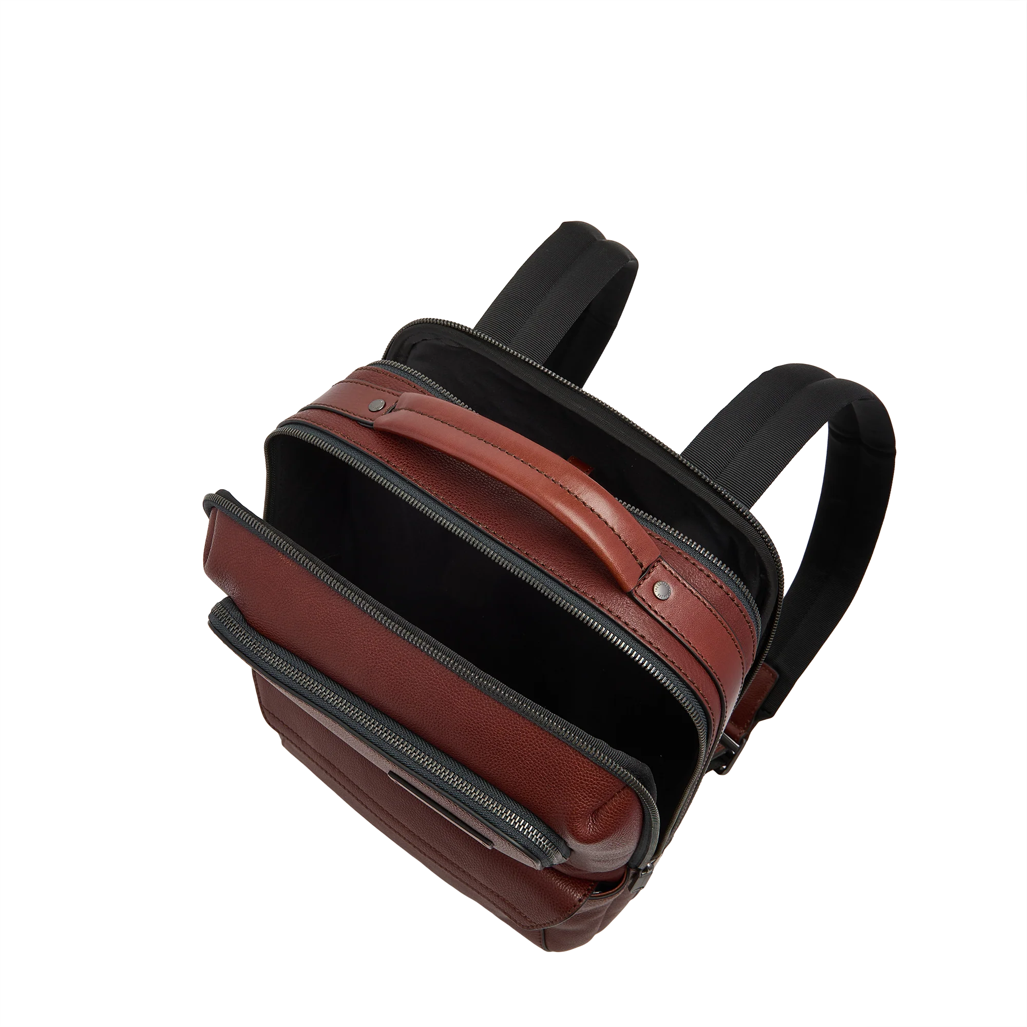 Zaino in pelle uomo con tasche frontali - Image 4