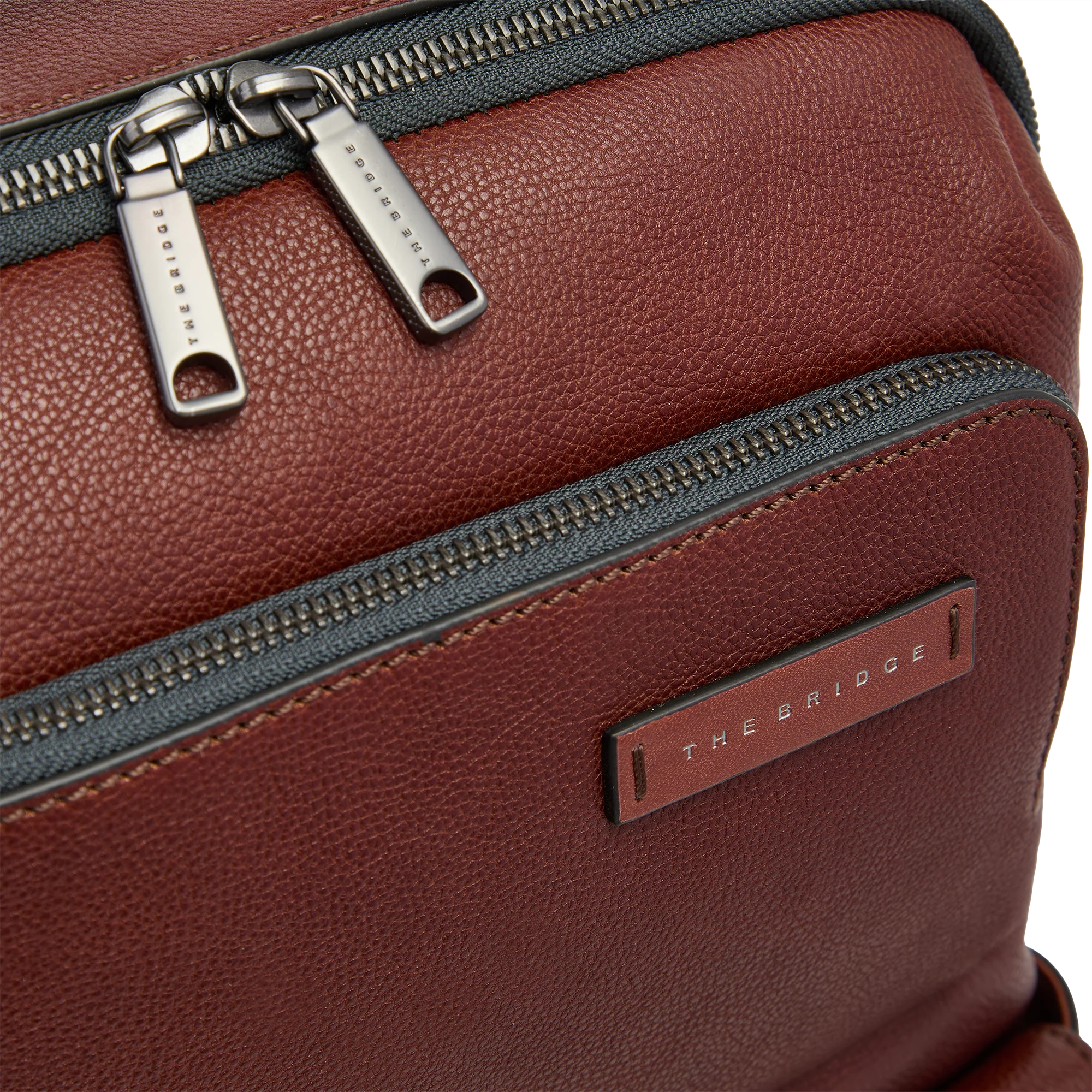 Zaino in pelle uomo con tasche frontali - Image 5