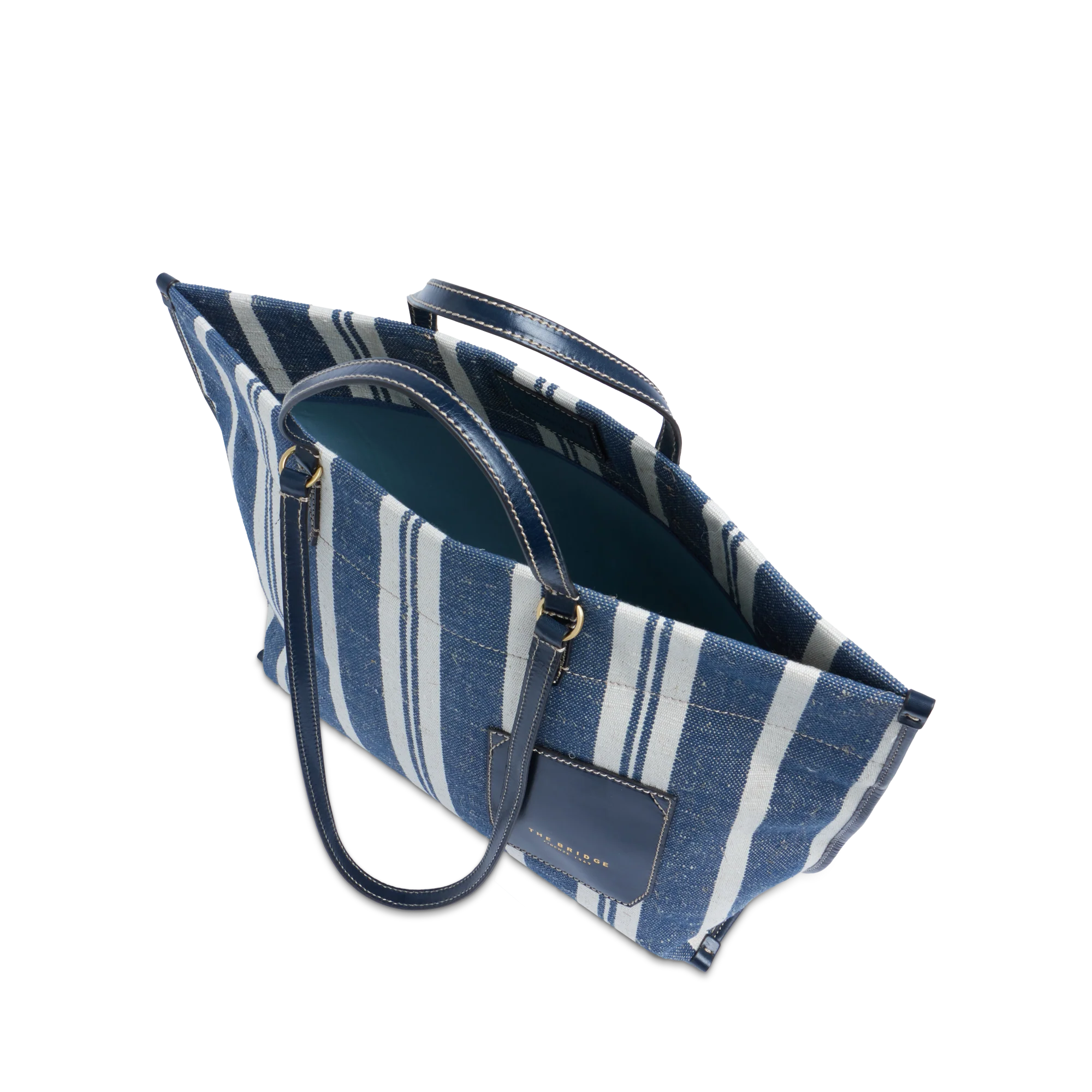 Borsa shopper pelle e tessuto - Image 4