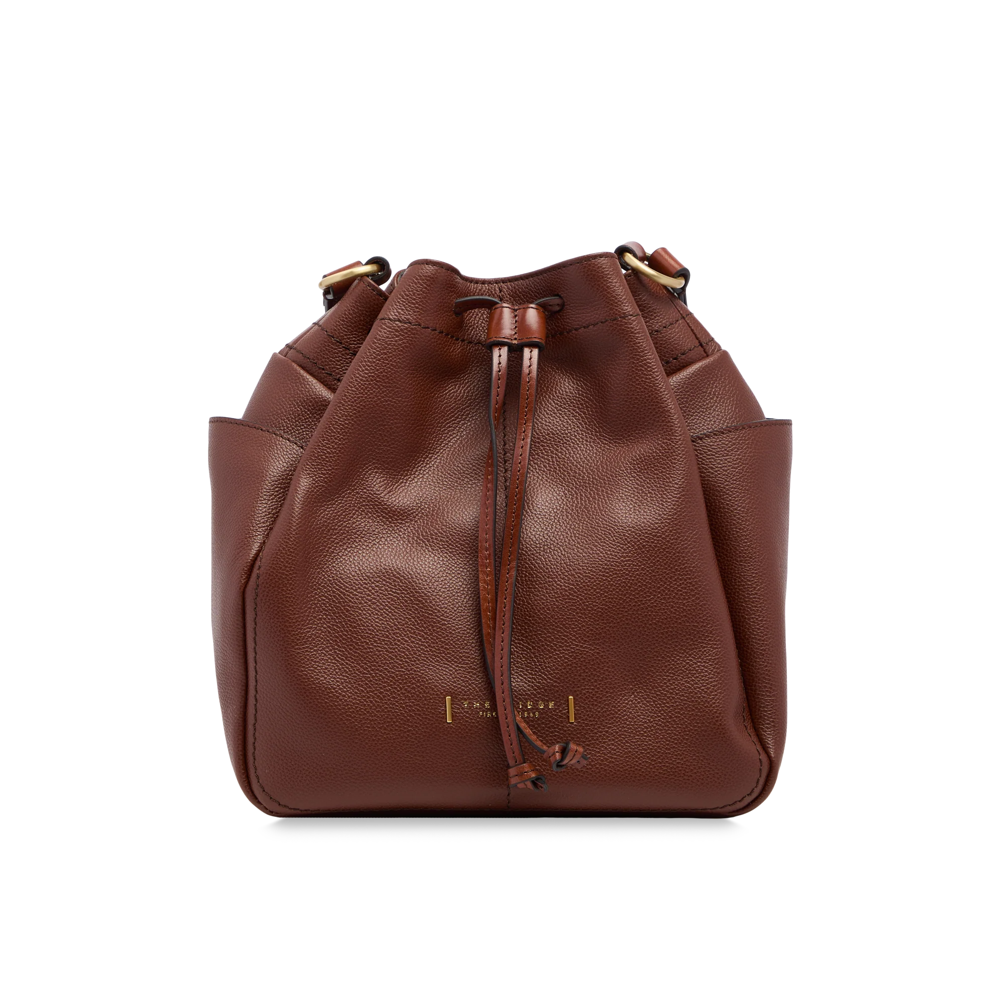 Borsa secchiello in pelle