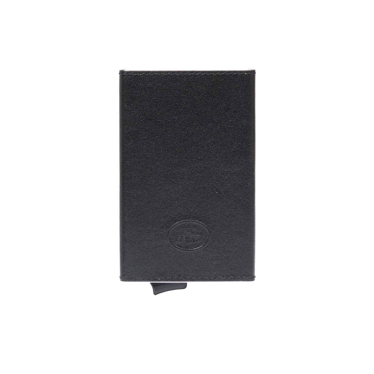 Portacarte in pelle a scatto con protezione rfid
