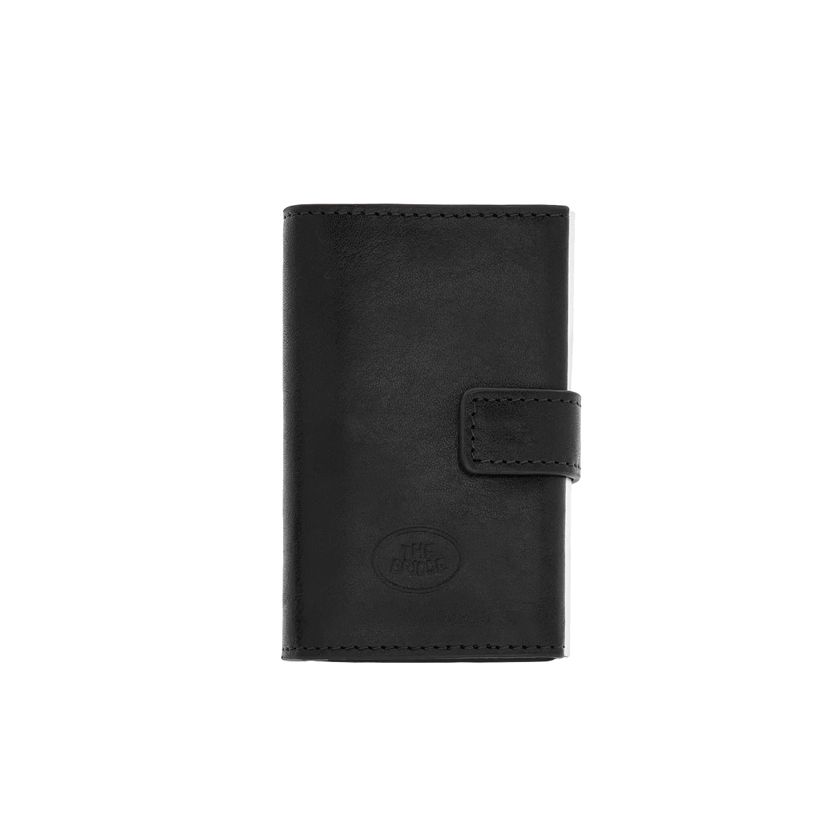 Portacarte in pelle a scatto con protezione rfid