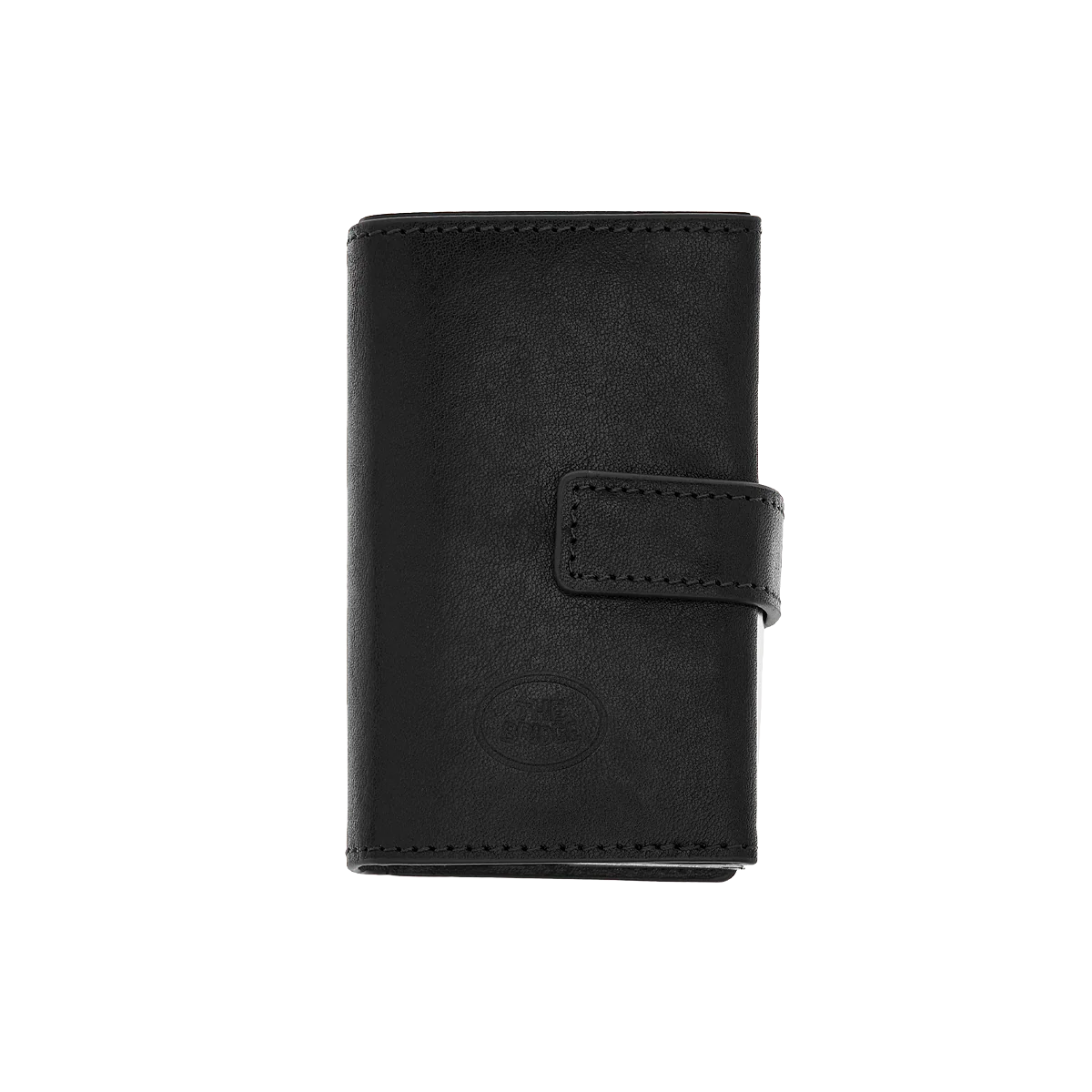 Portacarte in pelle a scatto con protezione rfid
