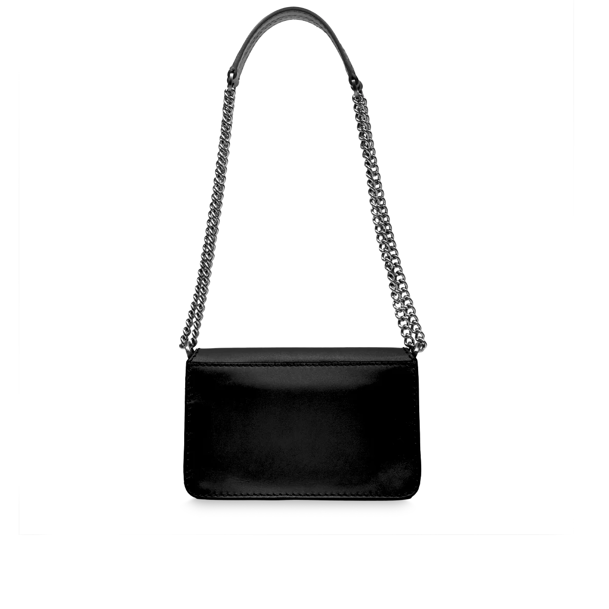Borsa tracolla pelle con catena - Image 2