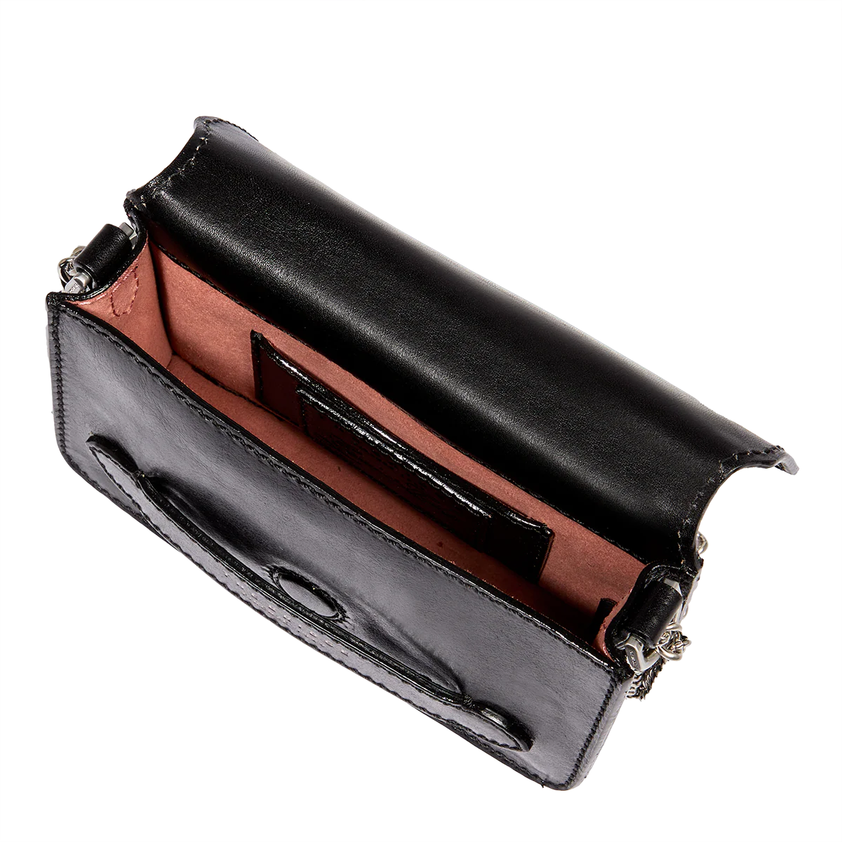 Borsa tracolla pelle con catena - Image 3