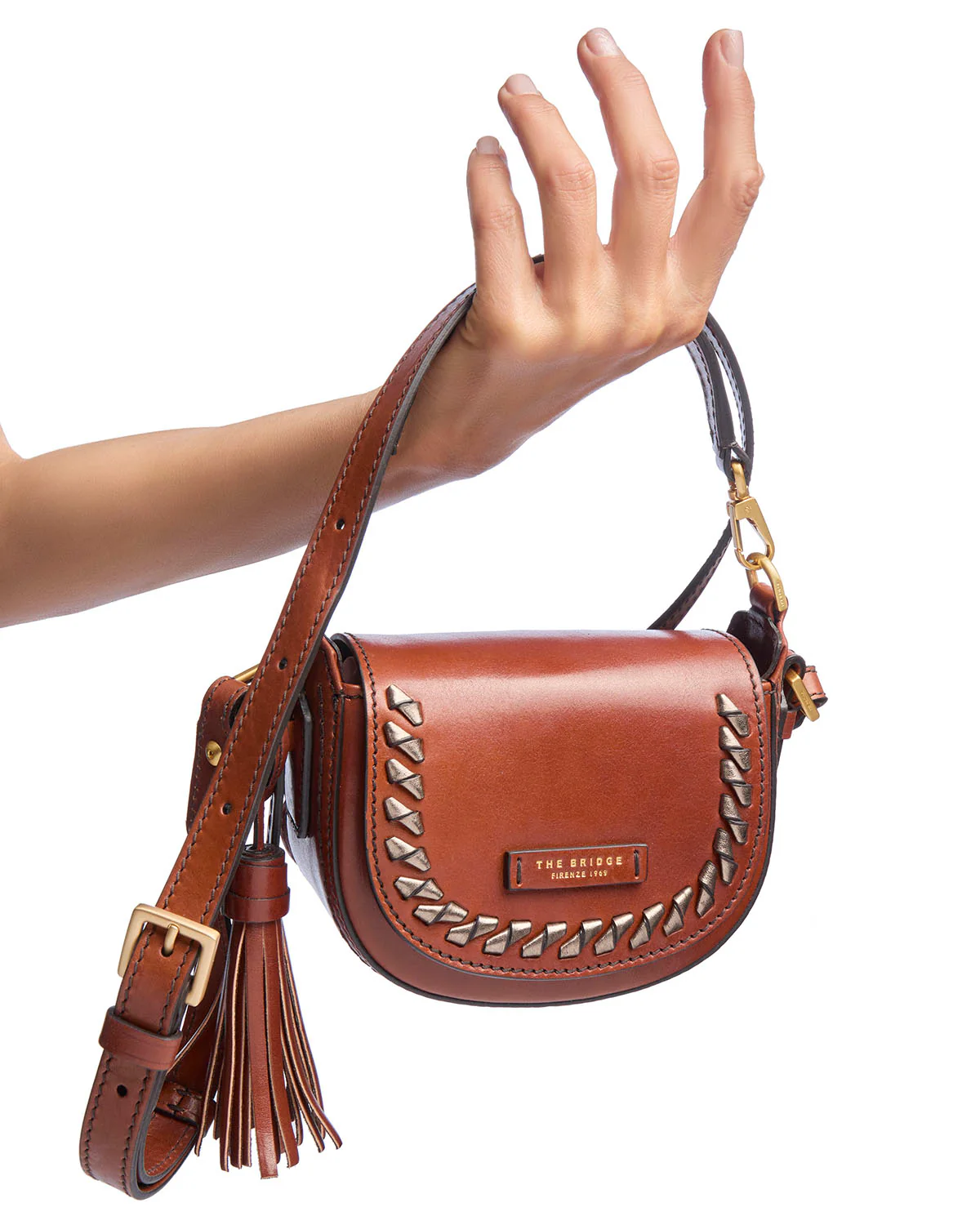Pearl District Holiday Edition - Borsa a tracolla in pelle con dettagli bronzo - Image 6