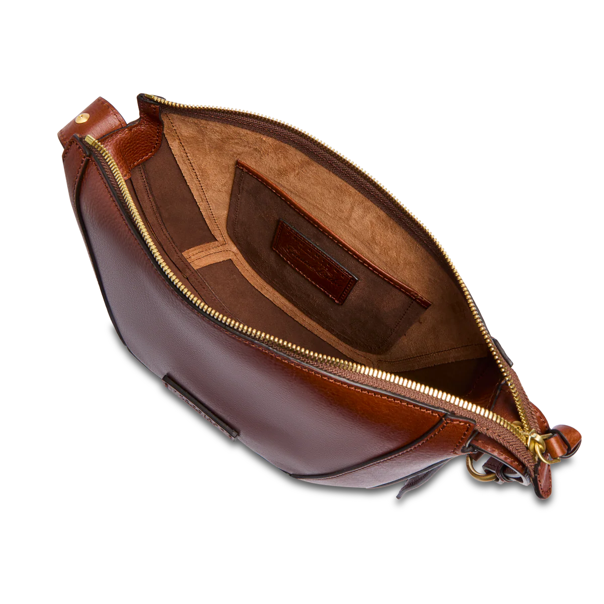 Borsa a tracolla in pelle granata taglia piccola - Image 4