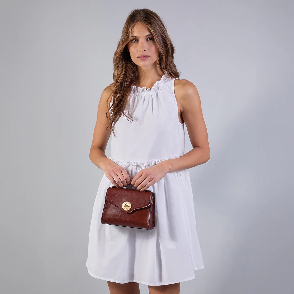Borsa in pelle donna con tracolla removibile - Image 8