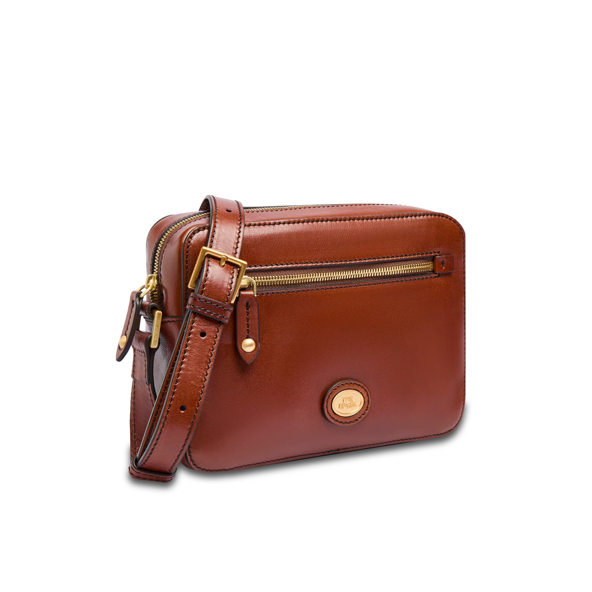 Tracolla in pelle uomo con zip frontale - Image 2