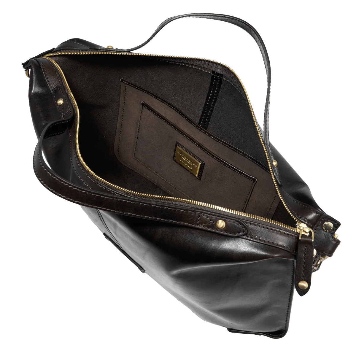 Borsa tracolla pelle chiusa con zip taglia l - Image 4
