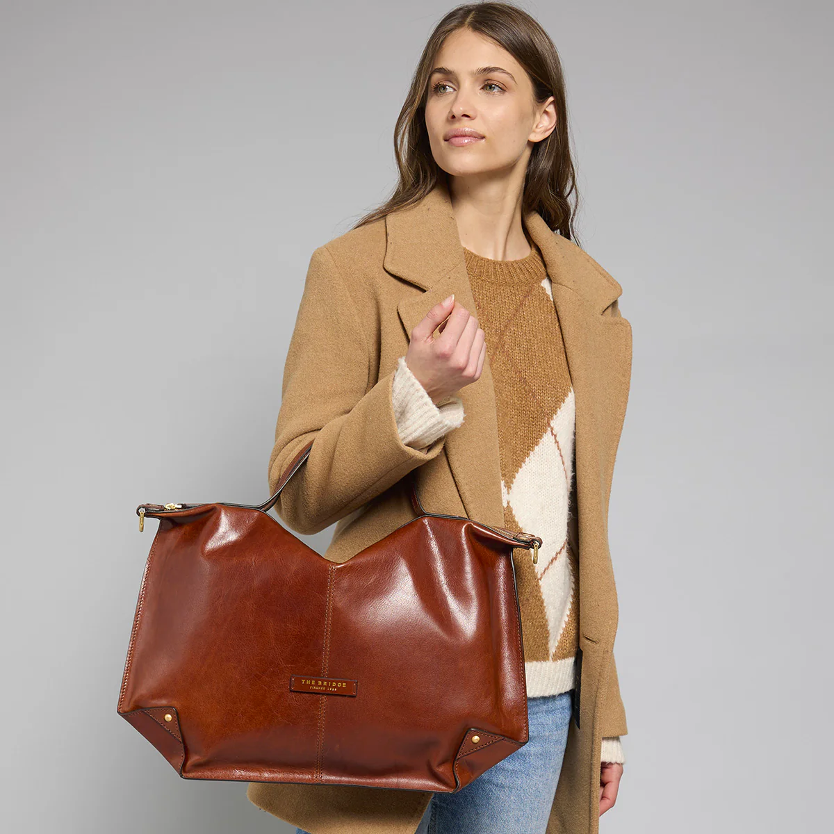 Borsa tracolla pelle chiusa con zip taglia l - Image 6