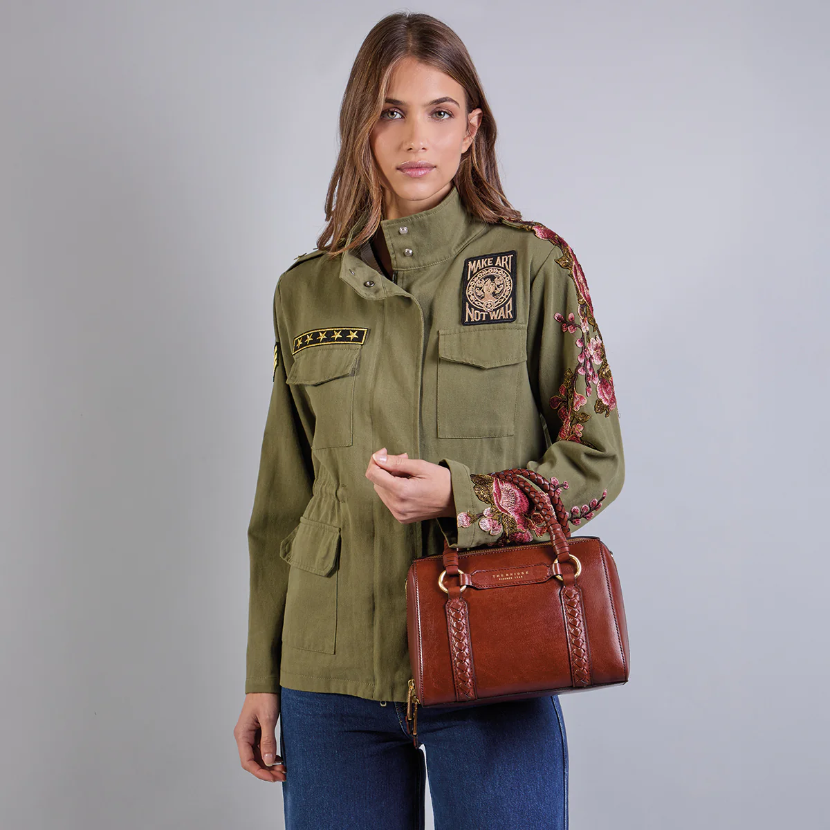 Borsa a mano in pelle con tracolla removibile - Image 7