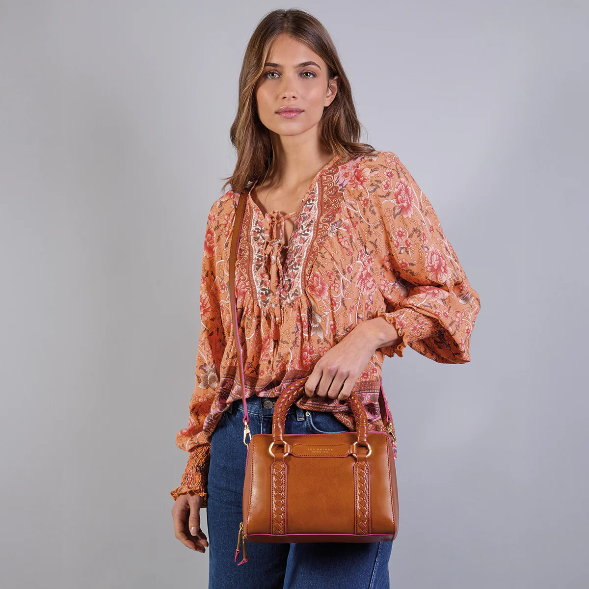 Borsa a mano in pelle con tracolla removibile - Image 6