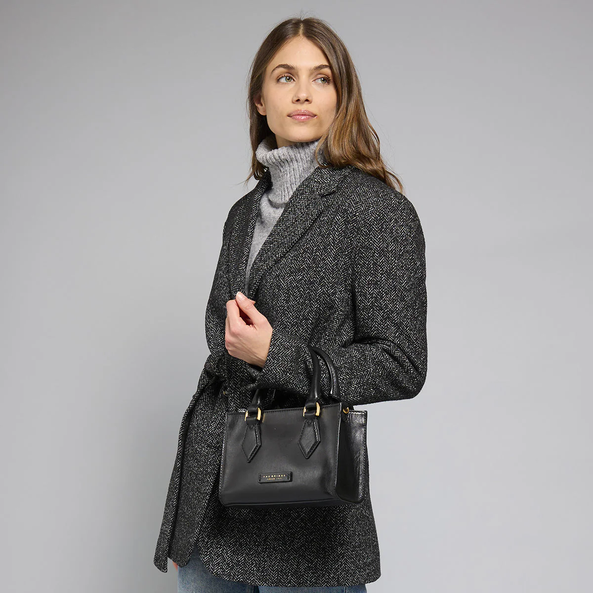 Borsa a mano in pelle con tracolla removibile - Image 6