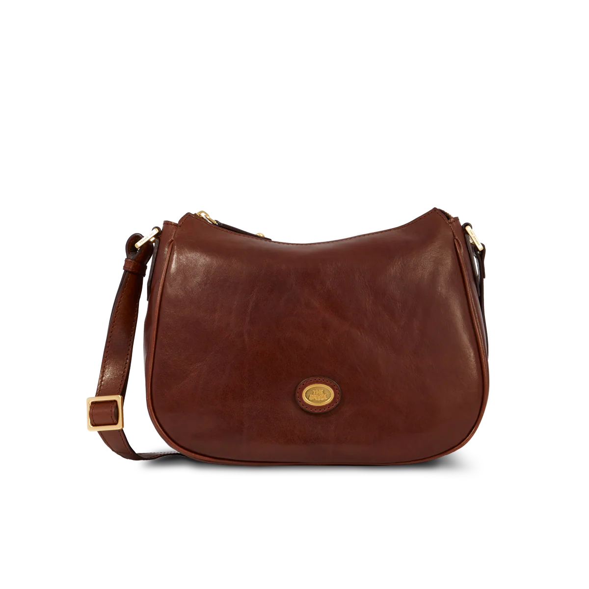 Borsa pelle tracolla e zip