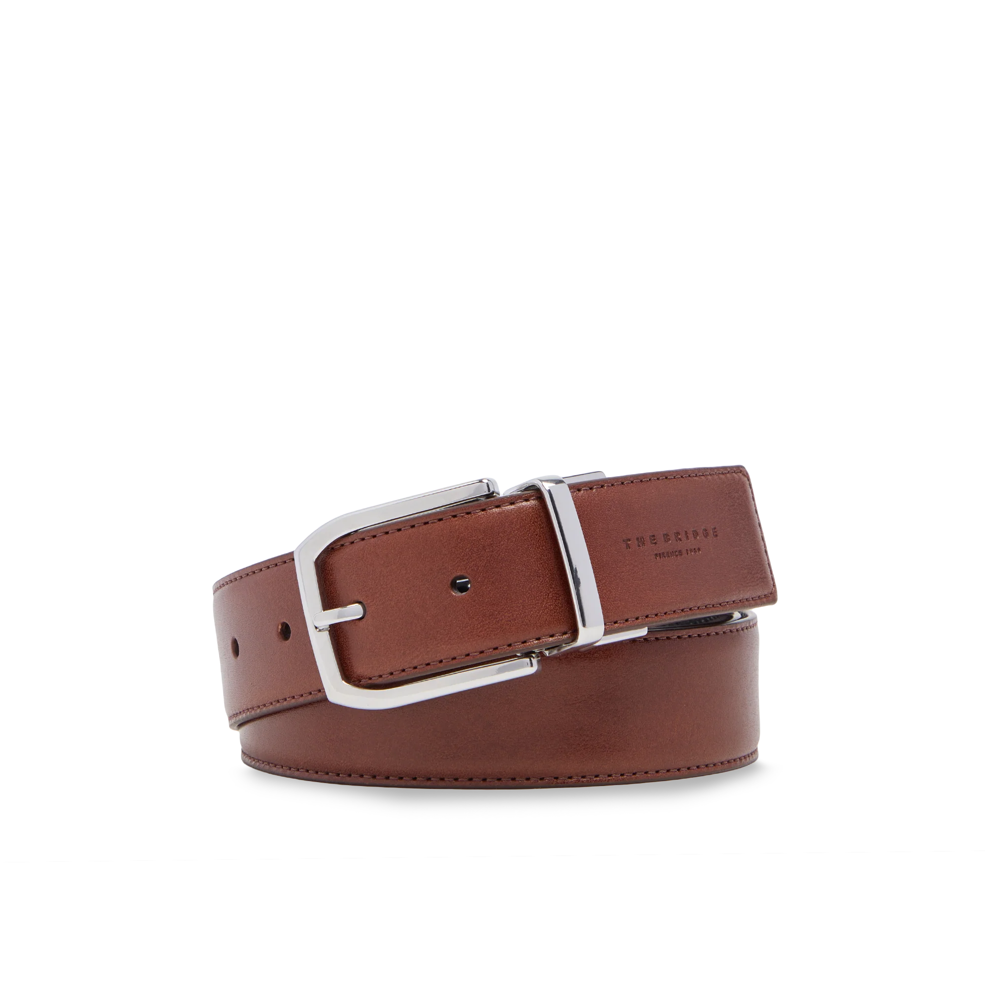 Cintura in pelle uomo reversibile nero/marrone - Image 3
