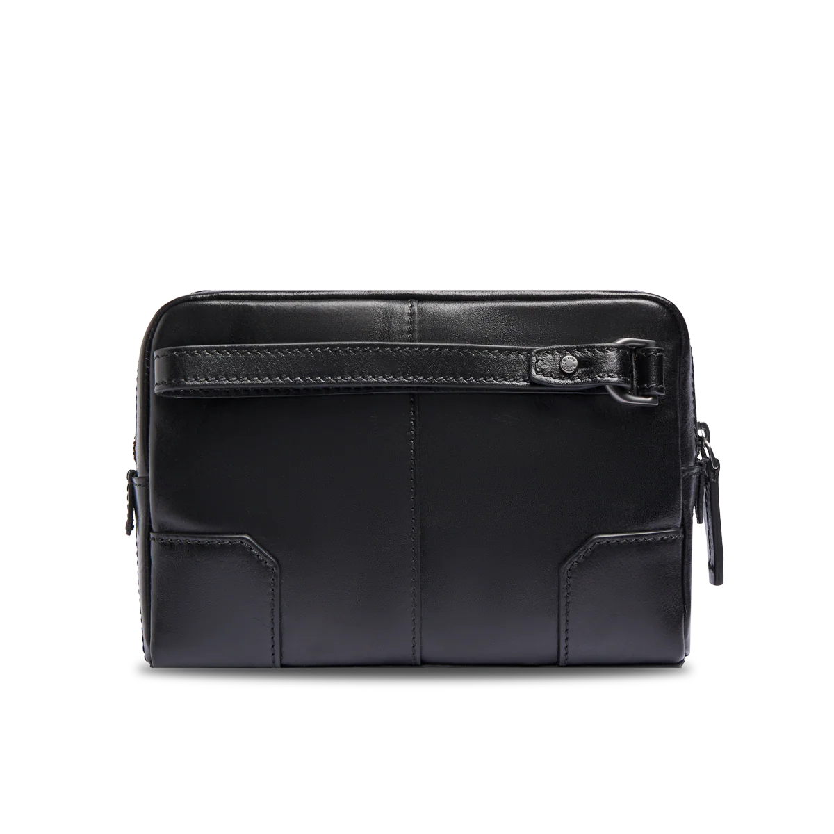 Pochette uomo in pelle con zip - Image 3