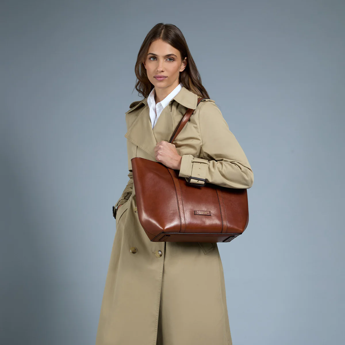 Borsa shopper pelle chiusa con zip - Image 3