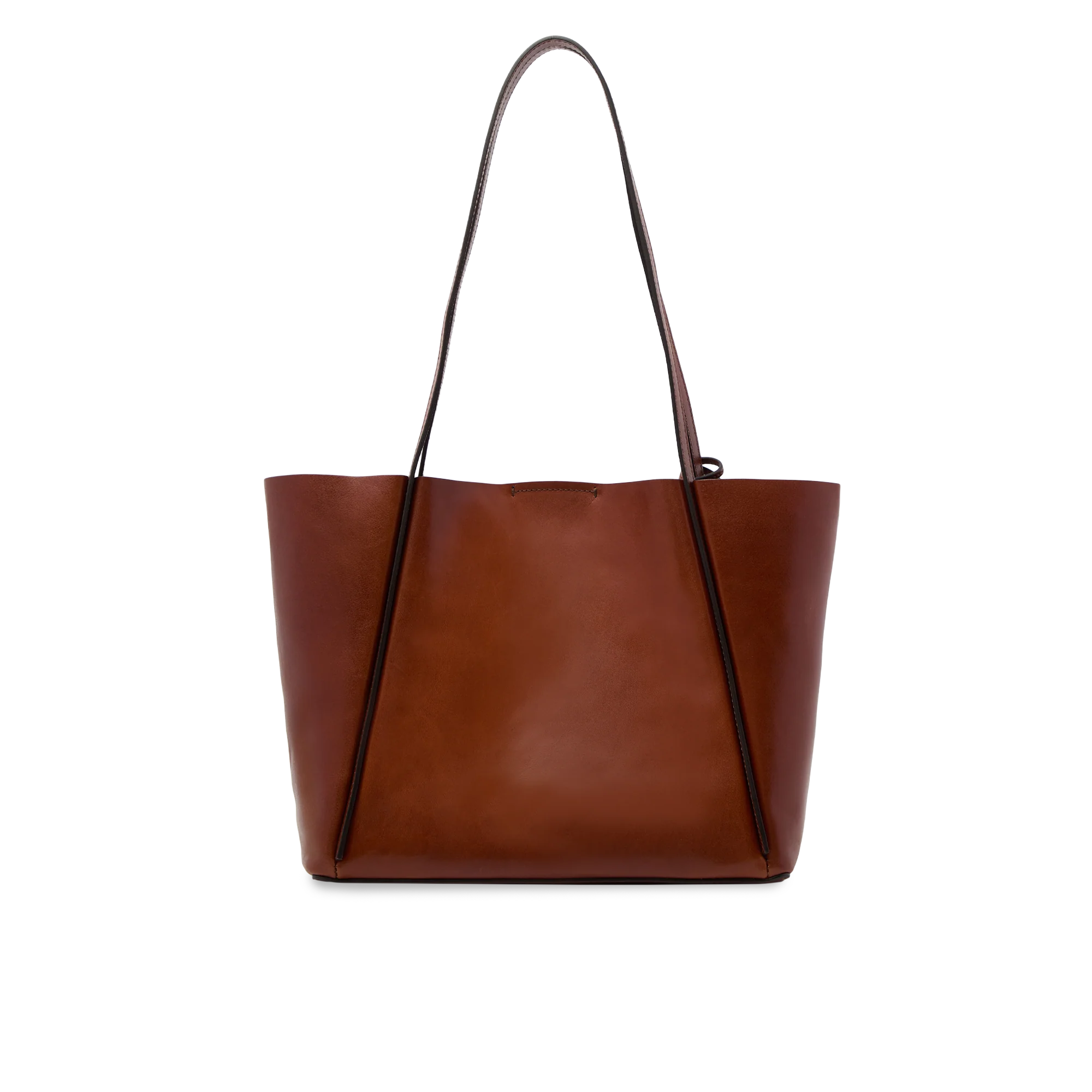 Borsa shopper in pelle con pochette coordinata - Image 3