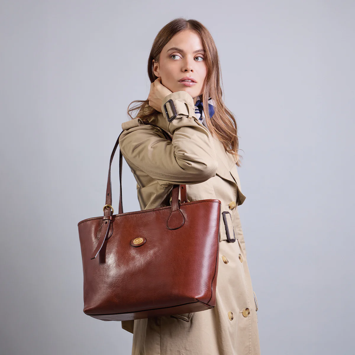 Borsa shopper pelle chiusa con zip - Image 5