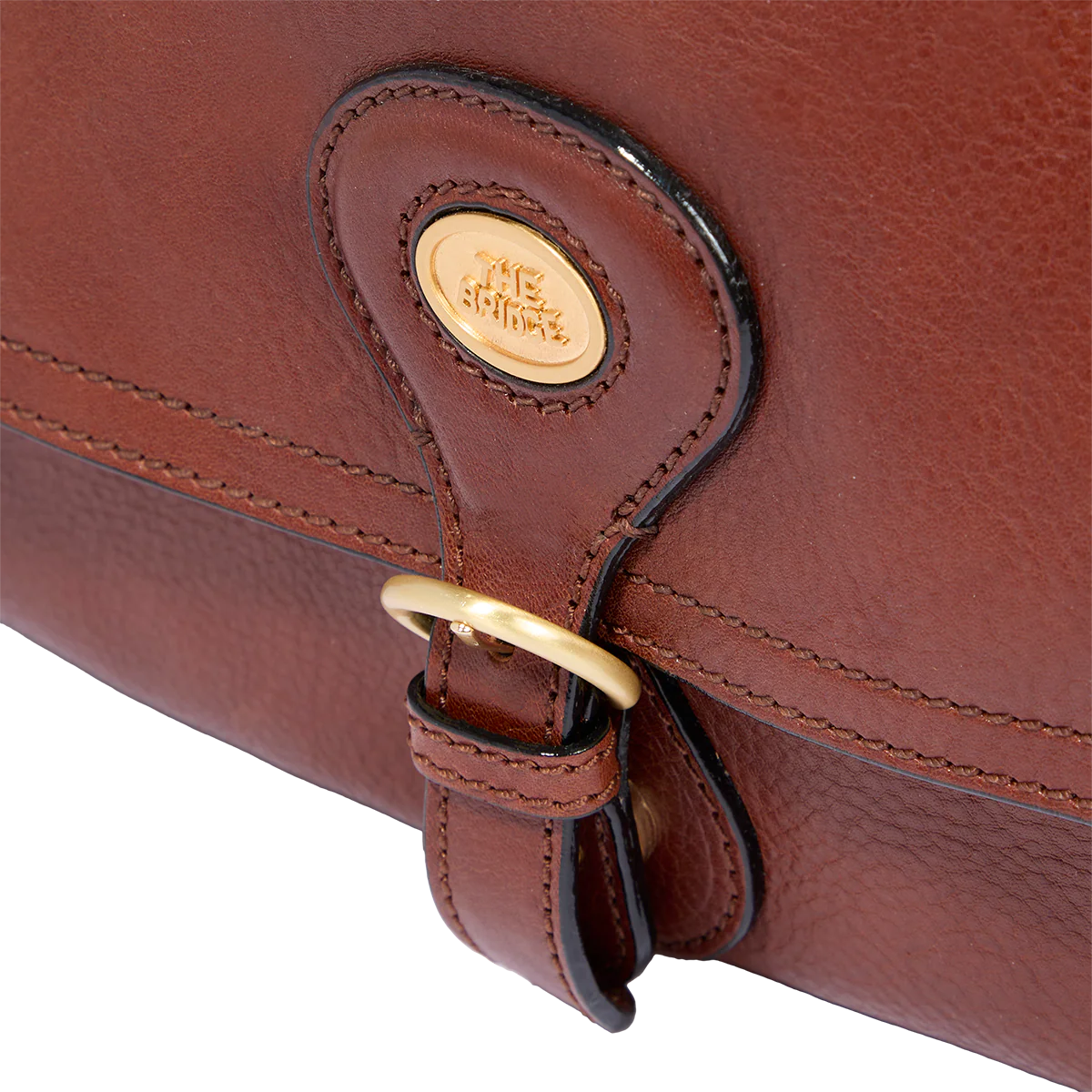 Borsa a spalla in pelle grande con patta frontale - Image 5