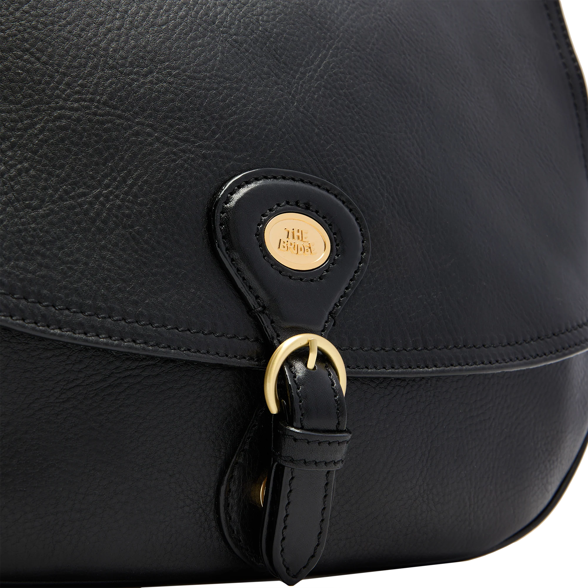 Borsa a spalla in pelle grande con patta frontale - Image 5