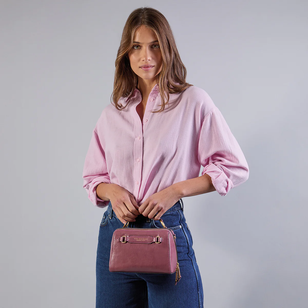 Borsa a mano in pelle con tracolla removibile - Image 7