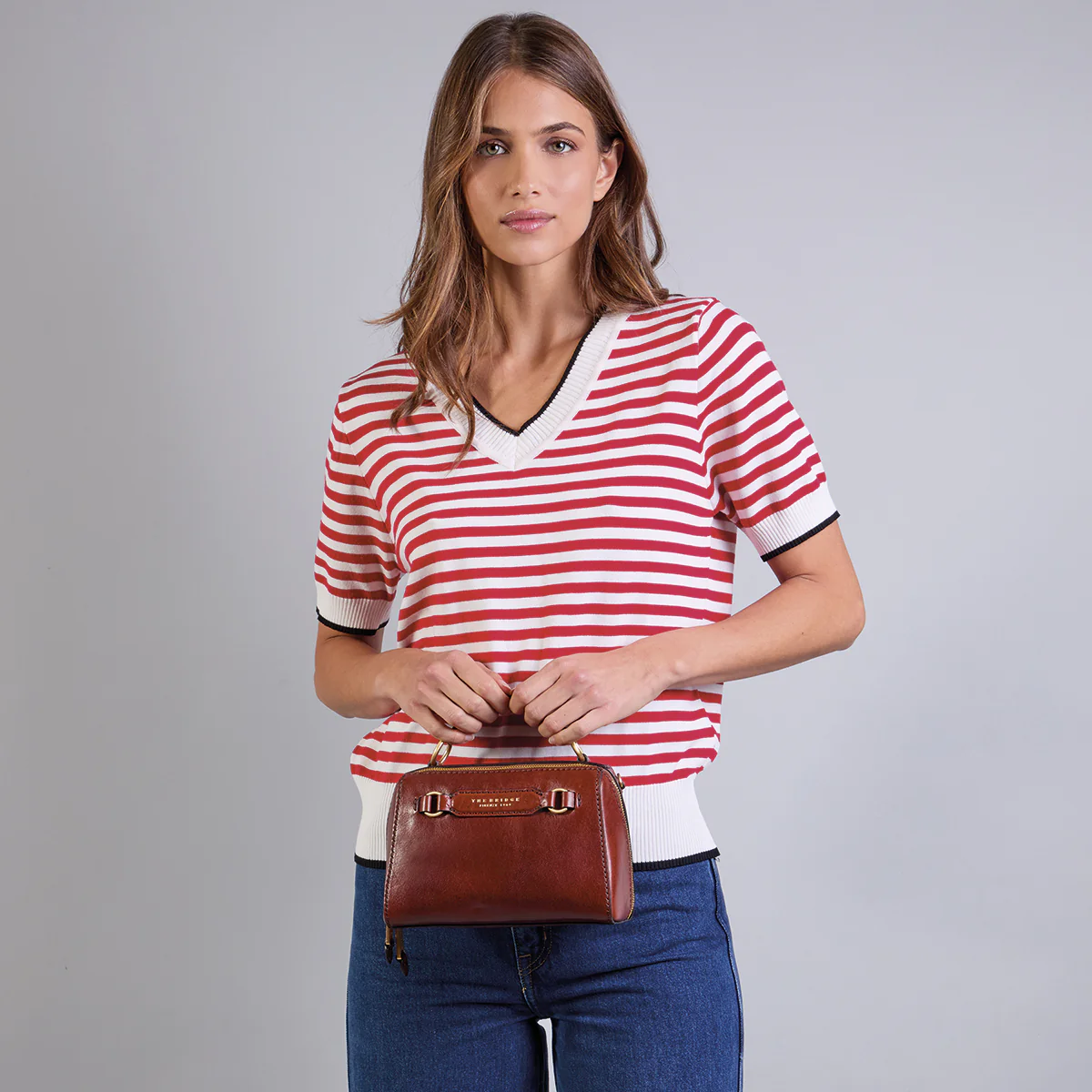 Borsa a mano in pelle con tracolla removibile - Image 7