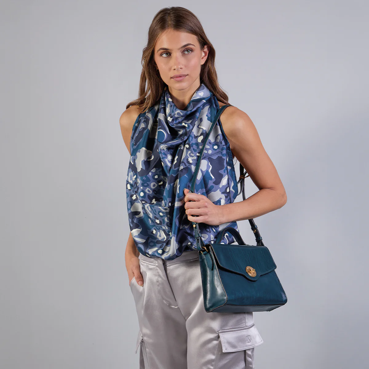 Borsa in pelle donna con tracolla removibile - Image 7