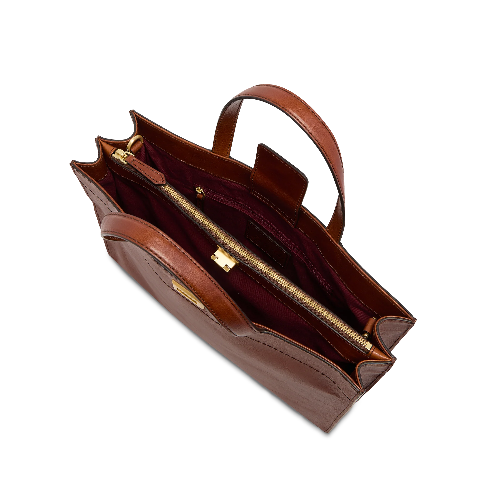 Borsa a mano in pelle con tracolla removibile - Image 4