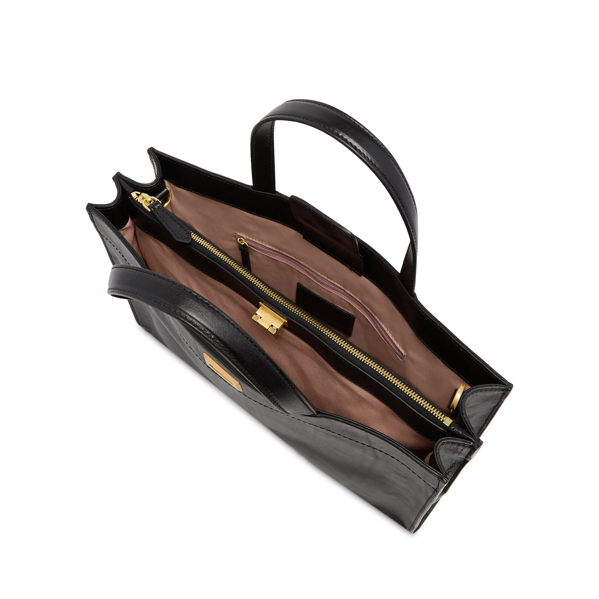 Borsa a mano in pelle con tracolla removibile - Image 4